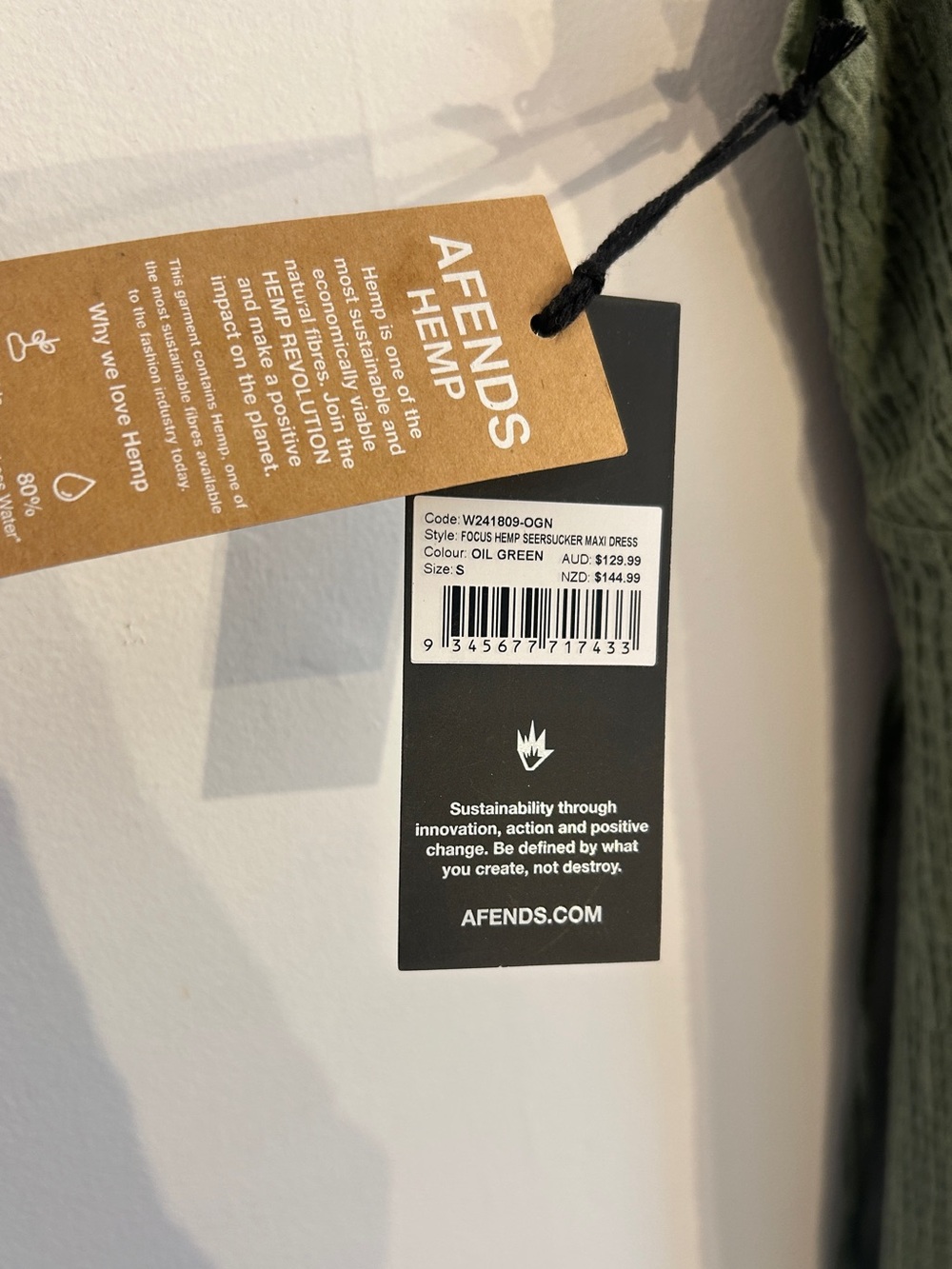 Afends hemp seersucker Focus maxi dress - Picture 7 of 9
